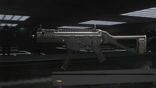 A close-up of the Striker 9 from Modern Warfare 3.