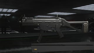 A close-up of the Striker 9 from Modern Warfare 3.
