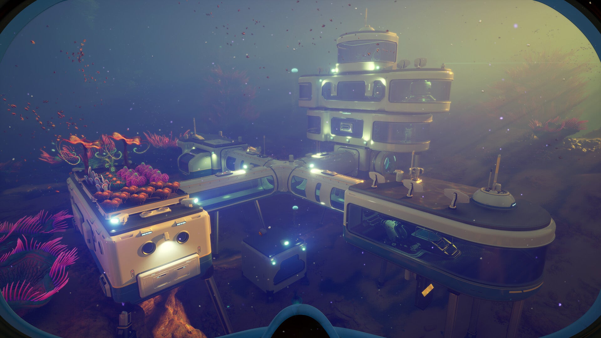 An elaborate base with multiple floors in Subnautica 2 can be seen.