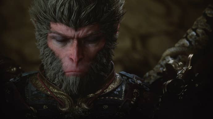 A screenshot of Sun Wukong from Black Myth: Wukong.