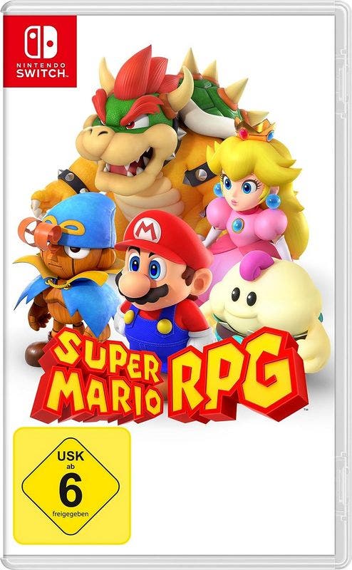 Ein Bild der Verpackung von Super Mario RPG für die Nintendo Switch.