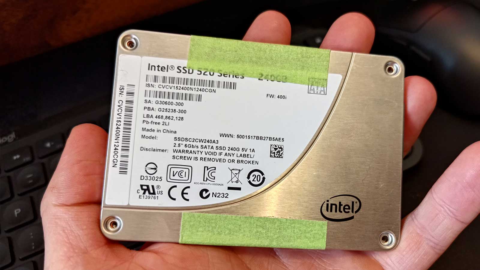 An old 2.5in SATA SSD.