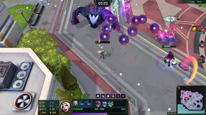 LoL Swarm mode official screenshot showing gameplay with Jinx