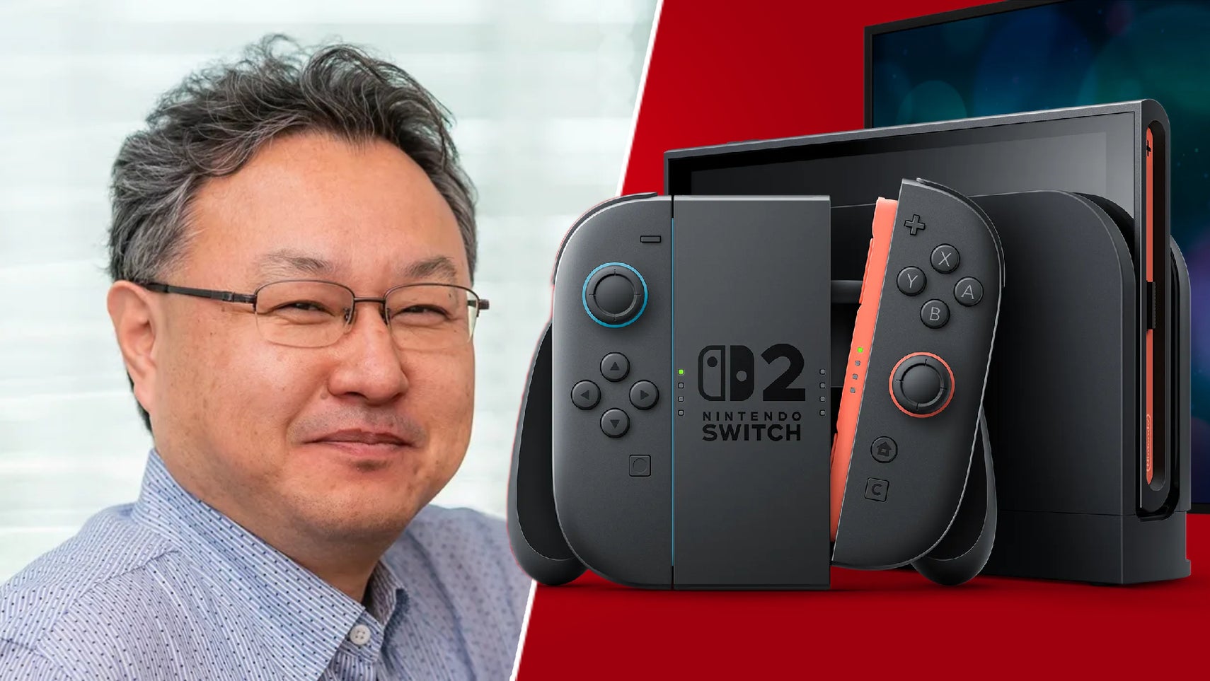 Shuhei Yoshida opposite the Nintendo Switch 2. - 1