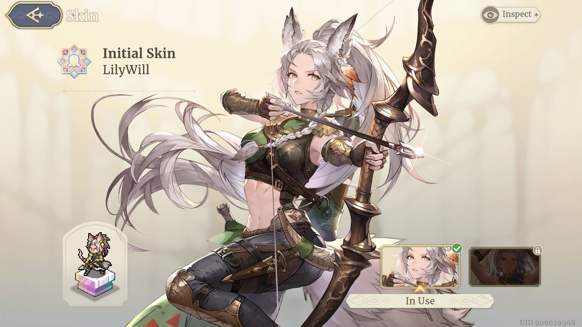 LilyWill's default character skin is shown in Sword of Convallaria - 1