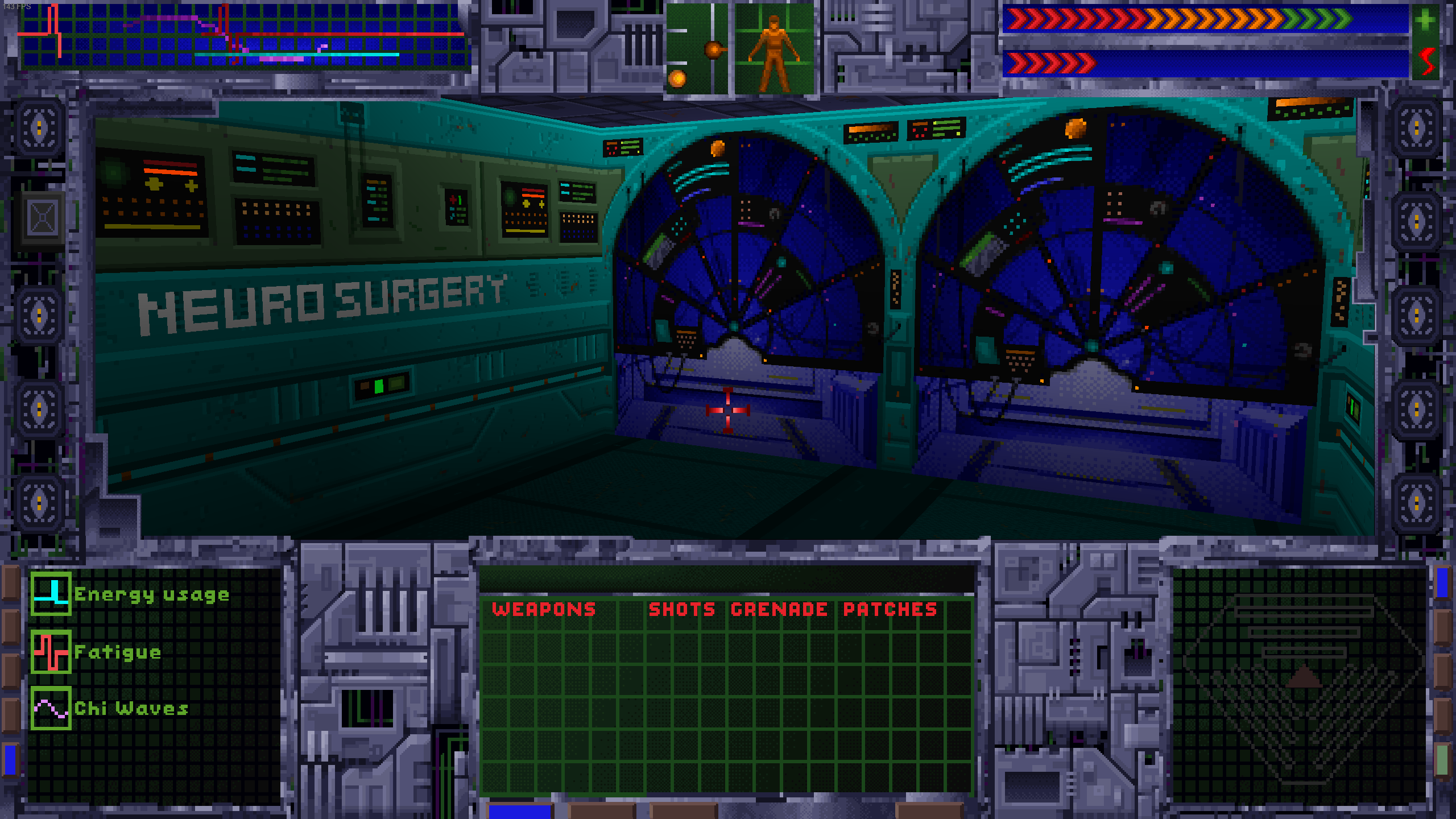 The medical bay in System Shock Enhanced Edition.