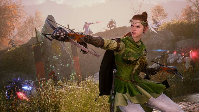 Throne and Liberty angry lady with crossbows