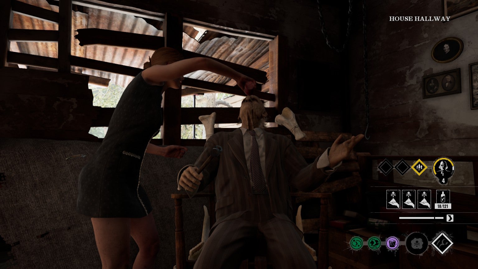 Sissy &ldquo;feeds&rdquo; Grandpa to improve his detection by tipping blood down his throat.