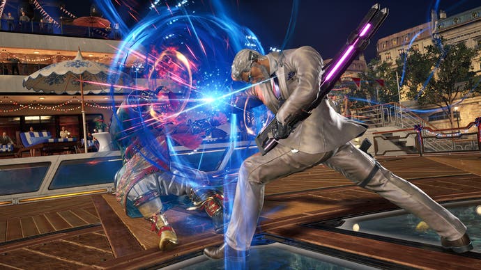 Tekken 8 screenshot showing Victor attacking an enemy