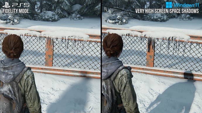 shadow quality ps5 vs pc comparison in the last of us part two