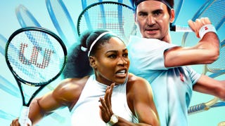 Serena Williams and Roger Federer in promotion images for TopSpin 2K25