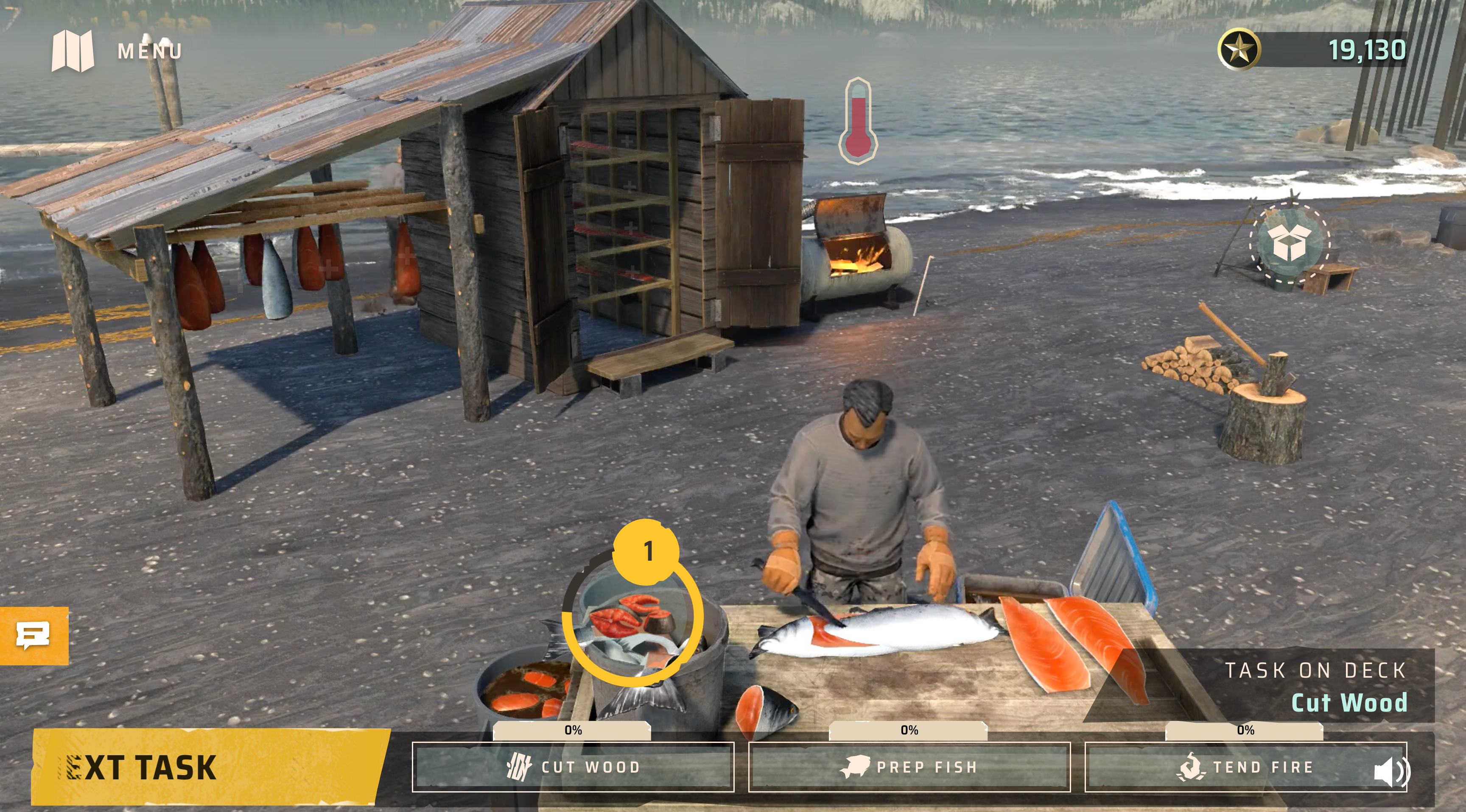 A food prep mini-game.