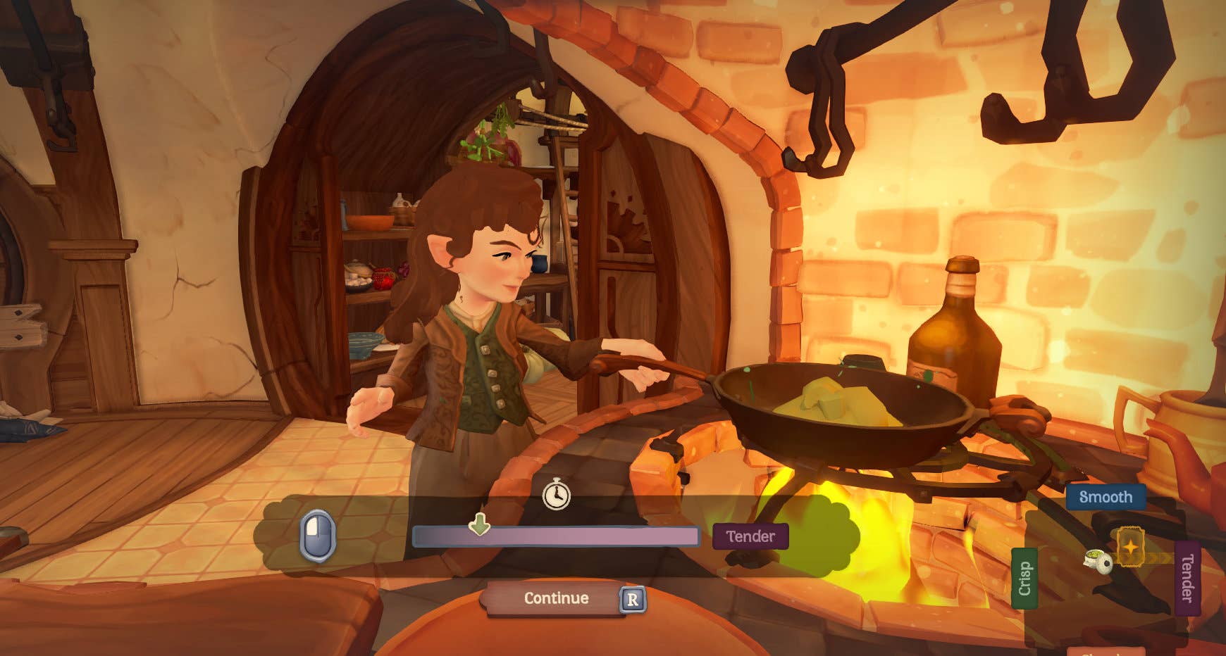 Frying ingredients in Tales of the Shire.