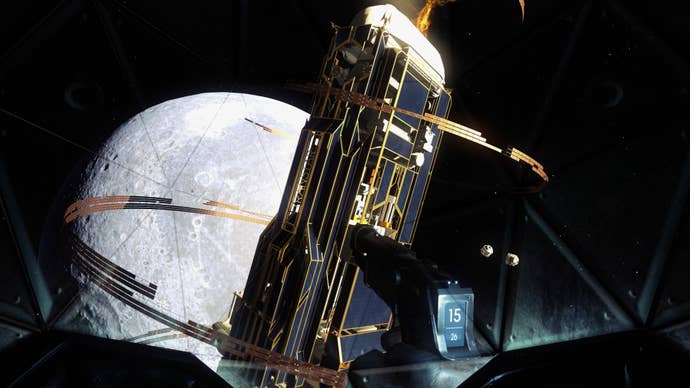 A space station orbiting the moon in Prey (2017).