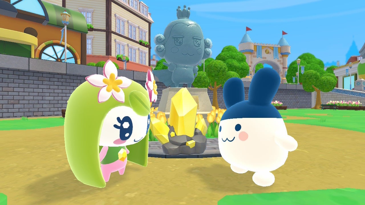 Mimitchi can be seen speaking to Neliatchi in the Tamahiko Town square in Tamagotchi Plaza - 1