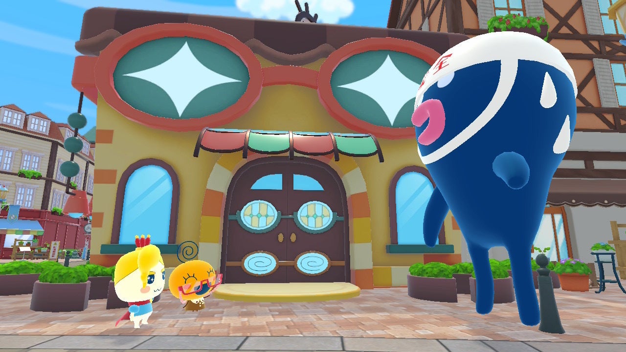 Prince Tamahiko, Memetchi, and Roudotchi can be seen upgrading the Eyewear Shop in Tamagotchi Plaza - 1