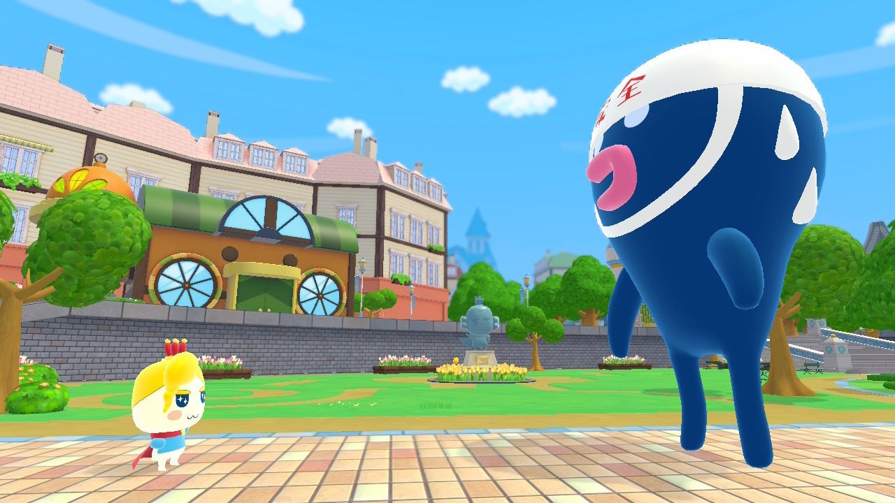 Prince Tamahiko and Roudotchi can be seen upgrading the town square in Tamagotchi Plaza - 1