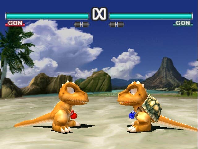 Two Gon's face one another in Tekken 3