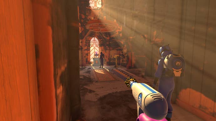 Powerwash Simulator 2 official screenshot showing the inside of a temple