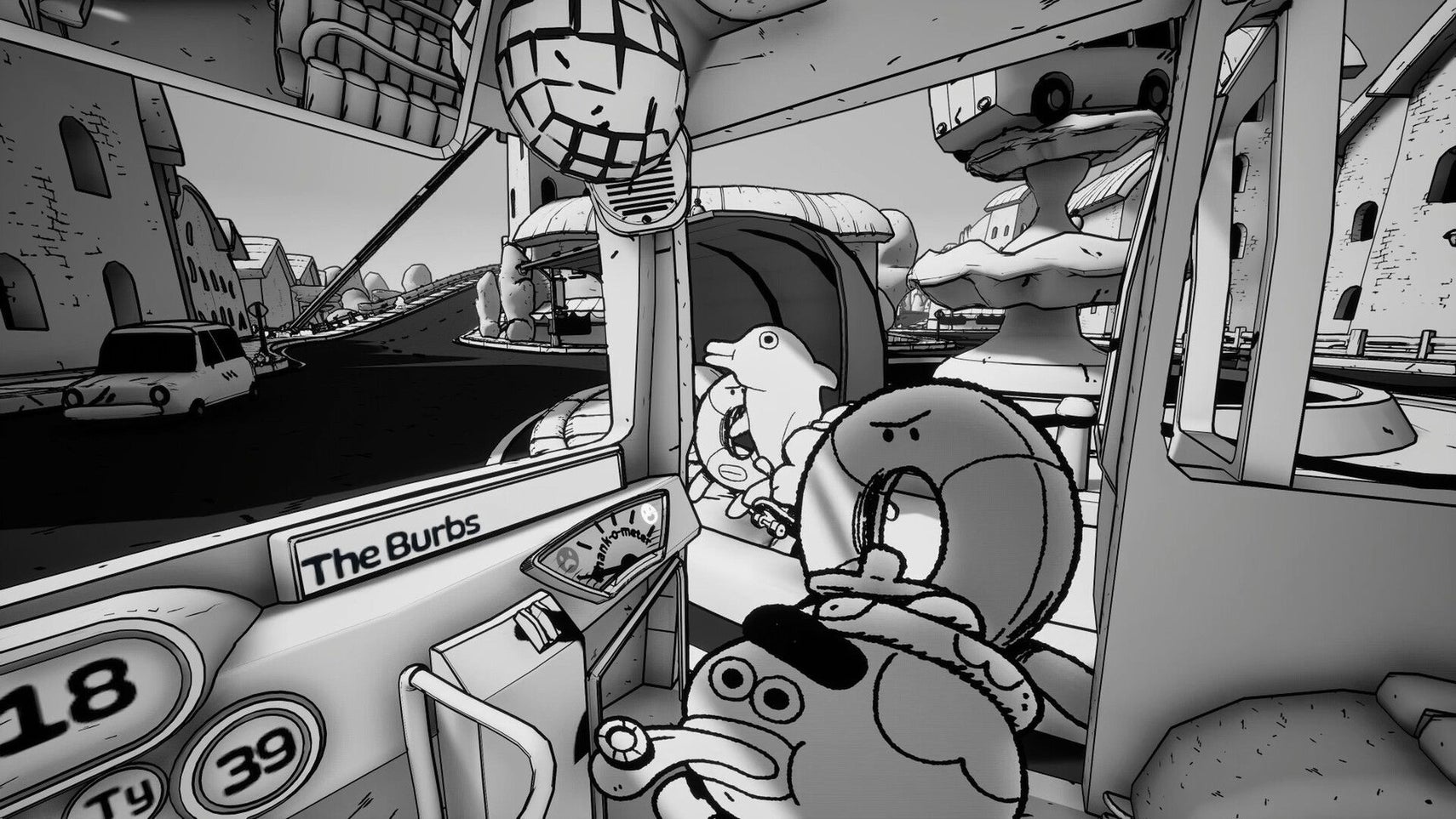 Студия Double Fine выпускает Thank You Bus Driver спустя несколько месяцев после отделения от Xbox Кадр из игры Thank You Bus Driver