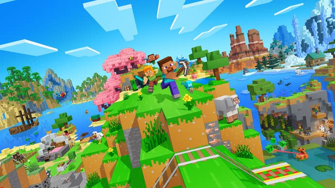 Key artwork for Minecraft is shown