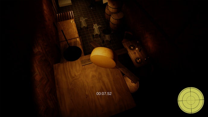 Oblivionの説得ホイールが生んだ新作ゲームジャム、巨大チーズが踊るネズミの間を転がる怪作登場 The Big Cheeseのスクリーンショット