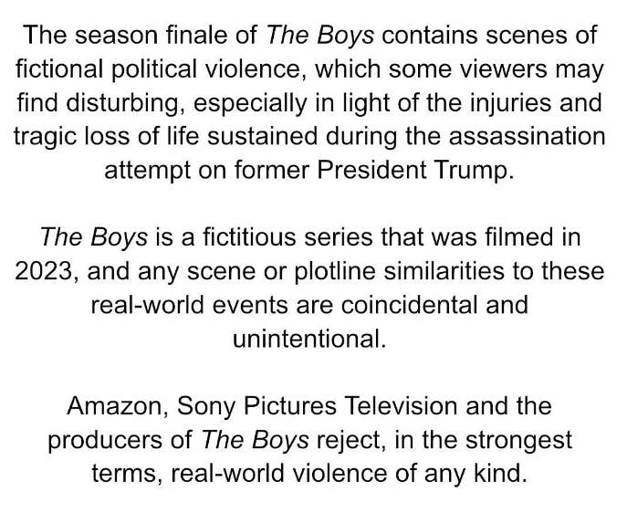 The Boys season 4 finale statement
