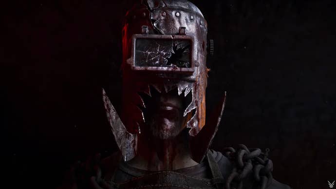 A masked, presumed killer, from single-player Dead by Daylight game, The Casting of Frank Stone