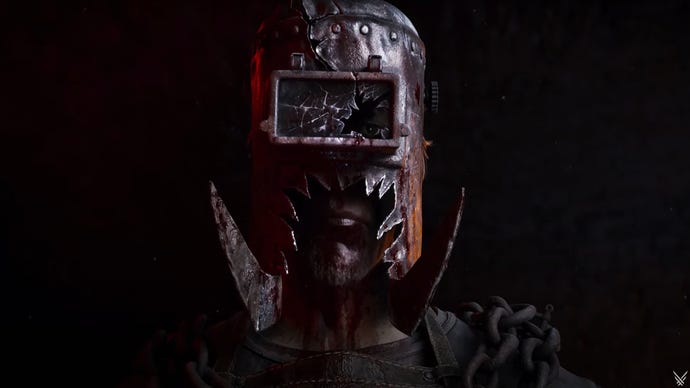 A masked, presumed killer, from single-player Dead by Daylight game, The Casting of Frank Stone