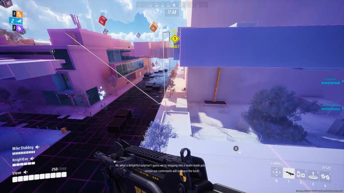 Looking out on the new SYS%HORIZON map in The Finals season 2.