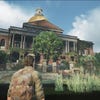 Joel approaches the Capitol Building in The Last of Us Part 1, running on a Steam Deck.
