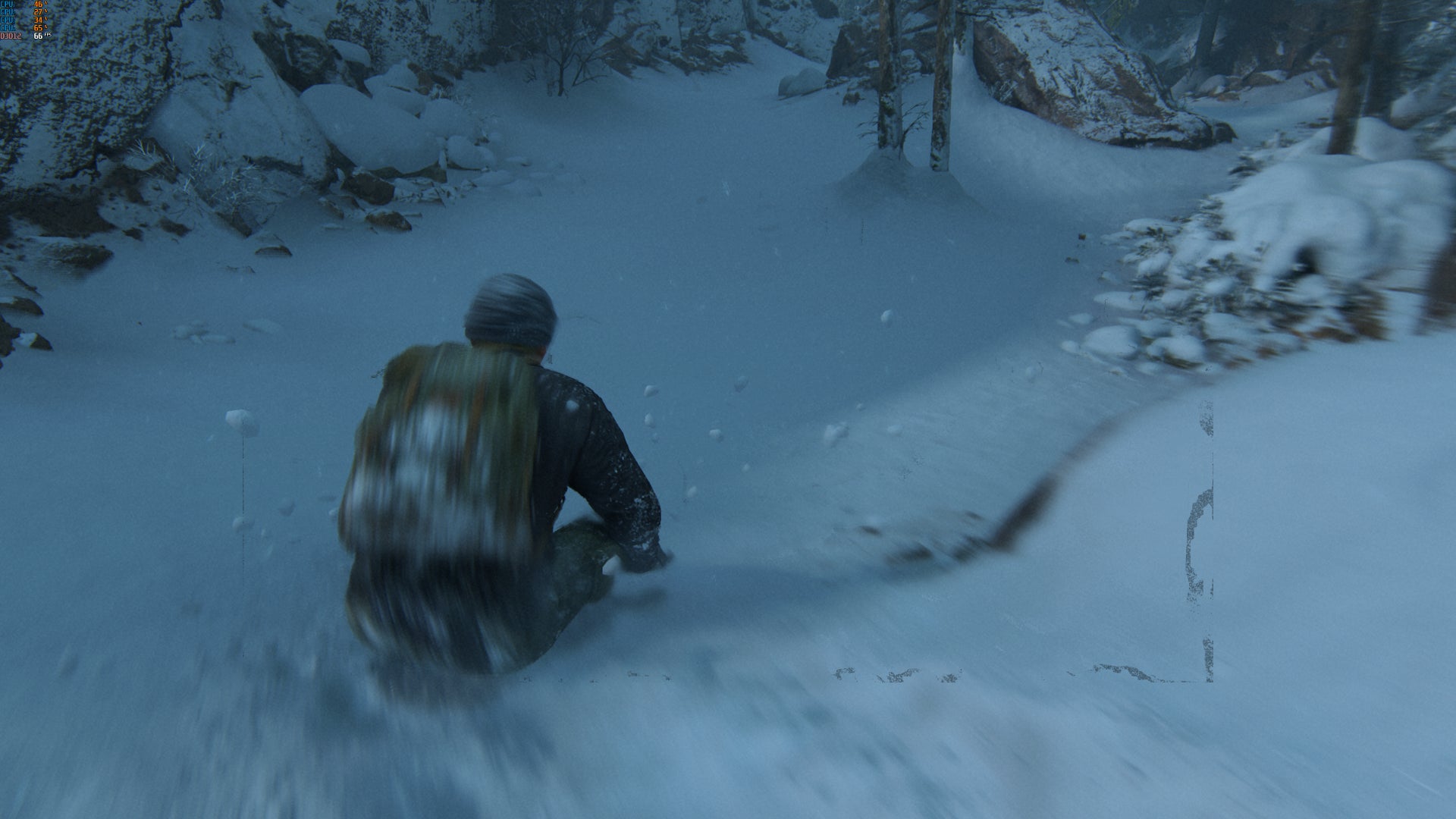 An FSR 3.1 frame generation error in The Last of Us Part II Remastered. - 5