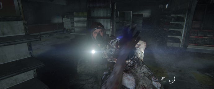 Ellie stealth-kills an Infected successful The Last of Us Part II Remastered, moving successful ultrawide.