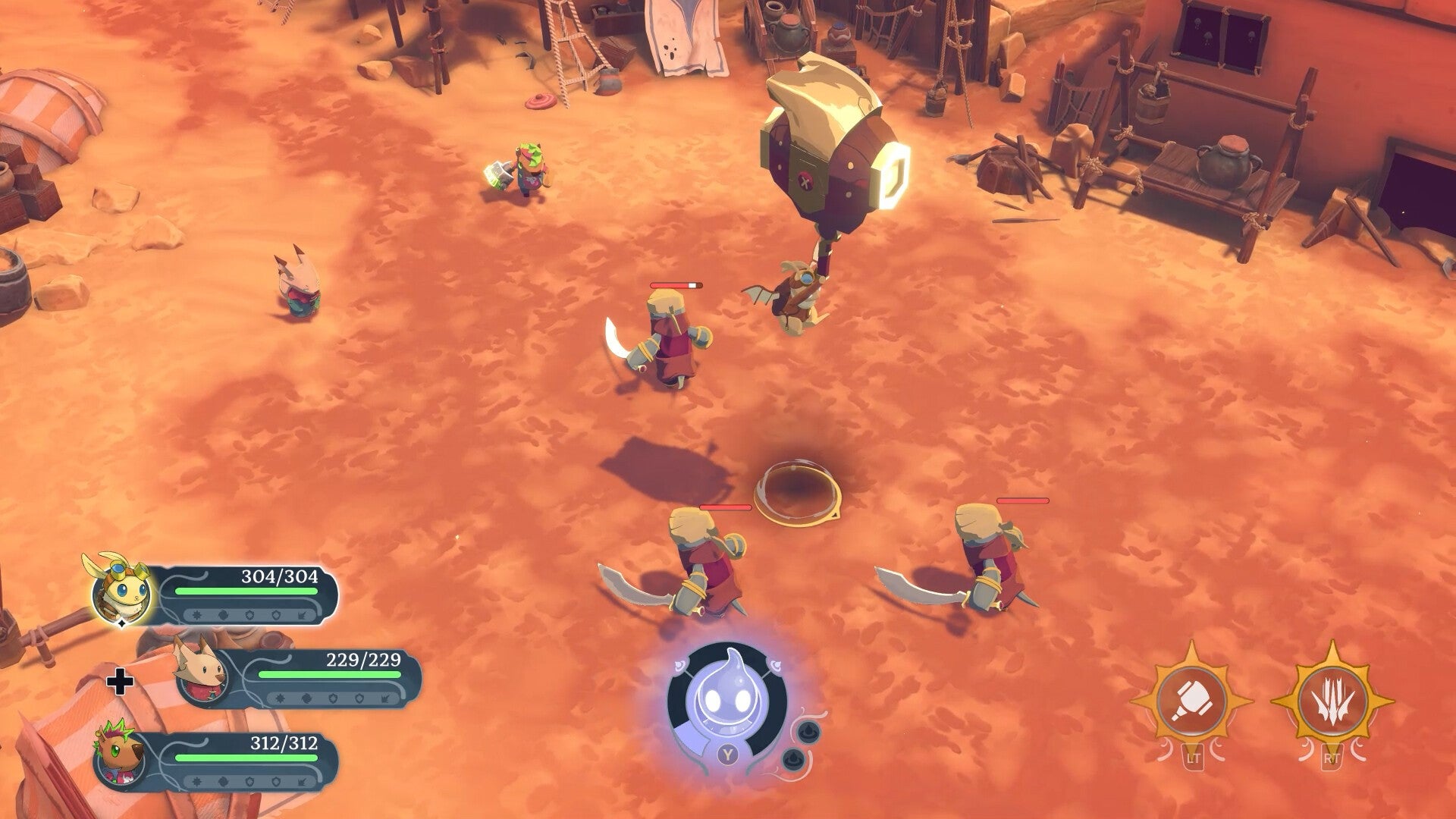 The party fights some raiders in The Lonesome Guild. - 17