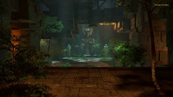 An eerie subterranean-looking temple