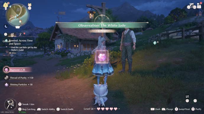 Rewards for The White Jade Obervation quest in Infinity Nikki.