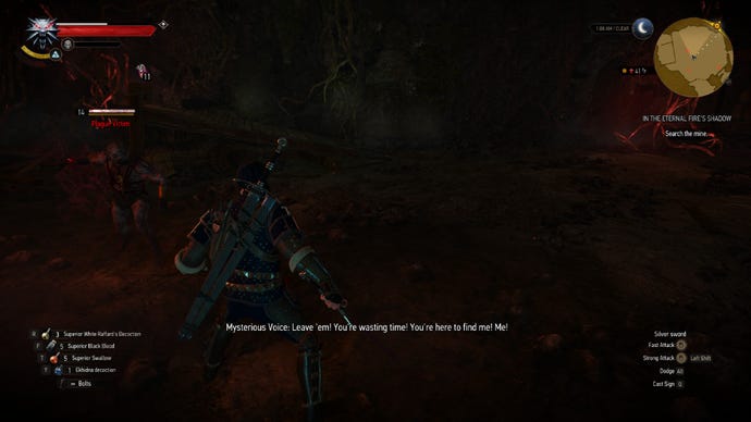 Witcher 3 screenshot showing Geralt fighting some Plague Victims.