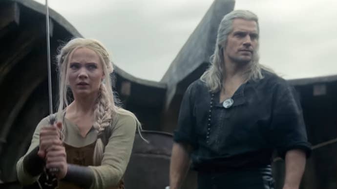 Ciri and Geralt in The Witcher season 3