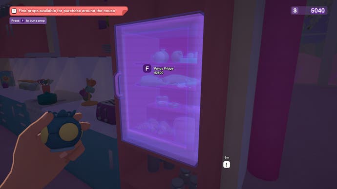 The Crush House official screenshot showing you interacting with an item that can be placed in the house