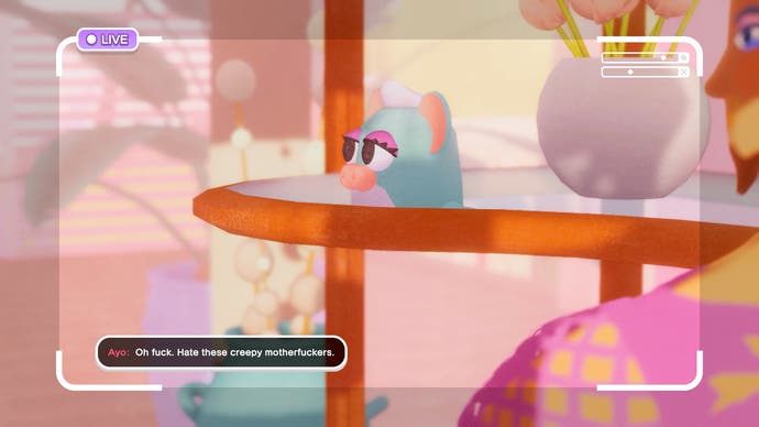 The Crush House official screenshot showing you filming a Furbie-style toy