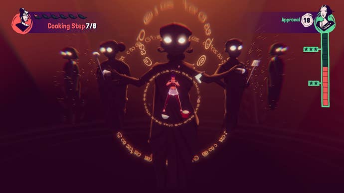 Jala powers up in a screenshot from Thirsty Suitors.