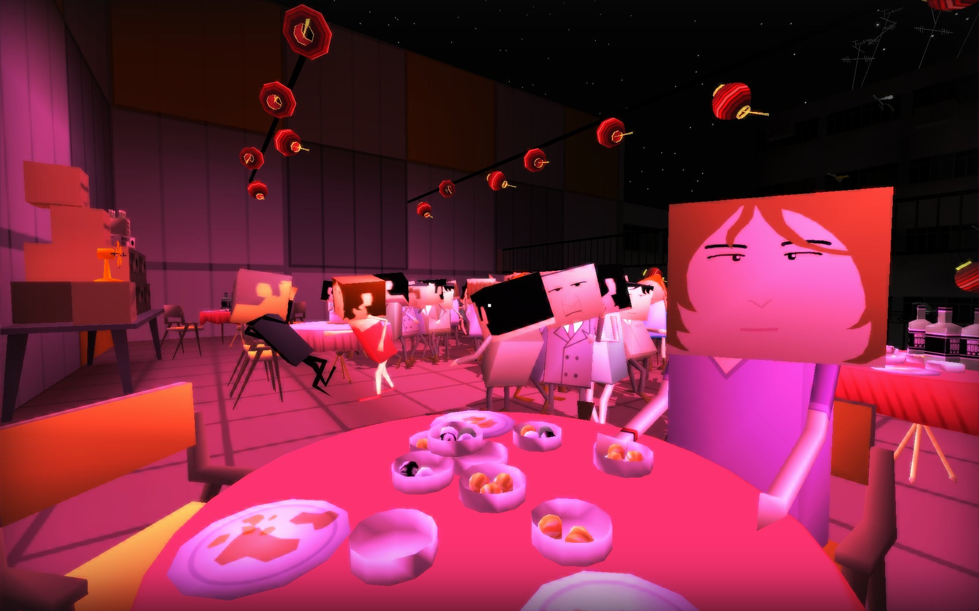 A wedding party in Thirty Flights of Loving. - 5