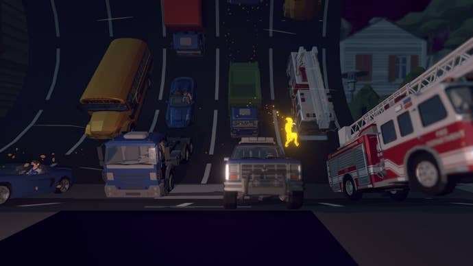 The Sandman dodges a barrage of cars in Through the Nightmares.