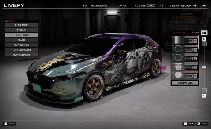 Tokyo Xtreme Racer screenshot showing car customization