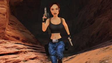 Lara Croft runs through Nevada in Tomb Raider 1 - 3 Remastered