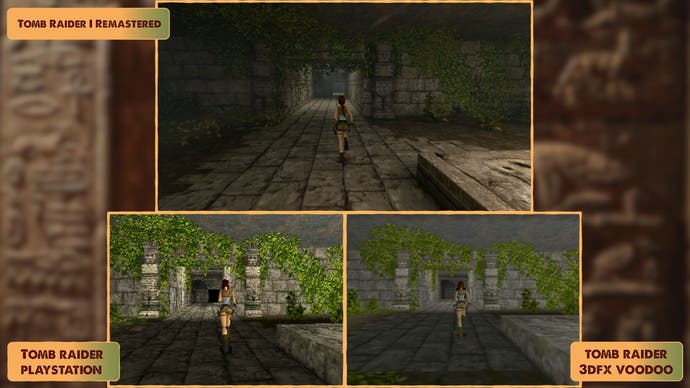 Tomb Raider 1 vs Playstation vs 3DFX Voodoo