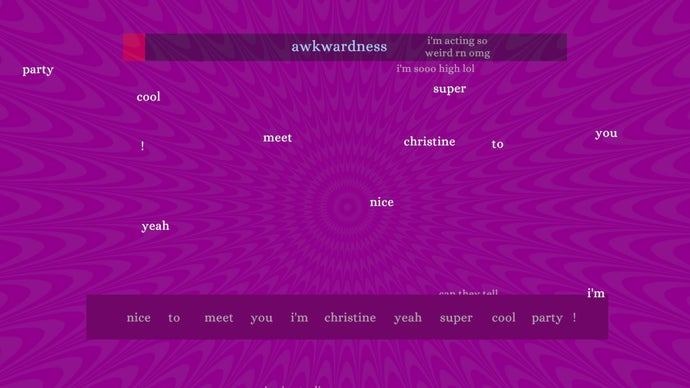 Too High also works as a word-fumbling spoof of massive social anxiety at parties