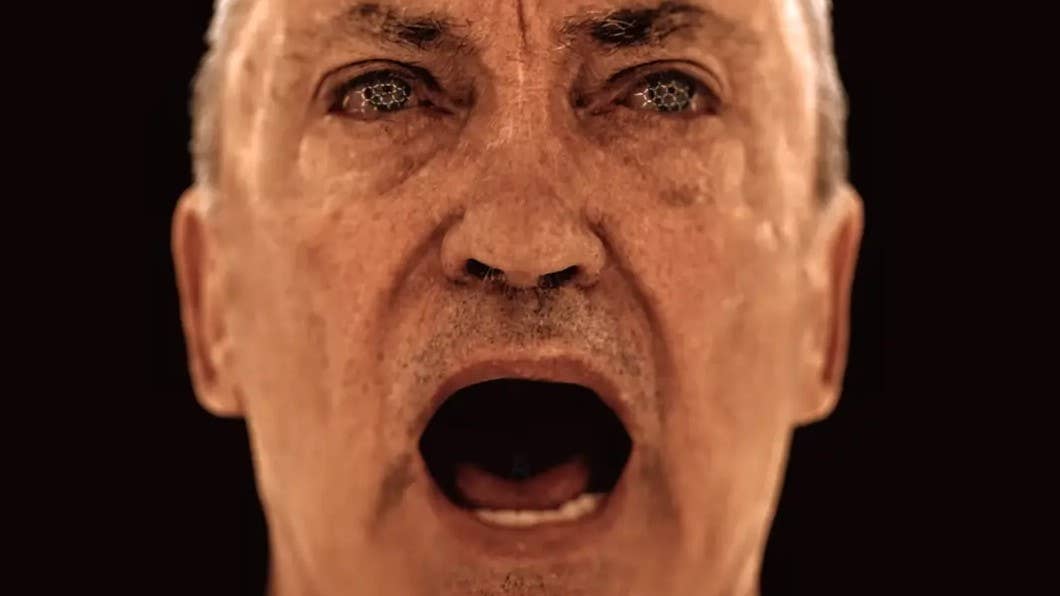 Como el Marmite, Hideo Kojima dice que amarás o odiarás OD 3 Trailer still from OD's reveal showing an older gentleman with his mouth open as he speaks