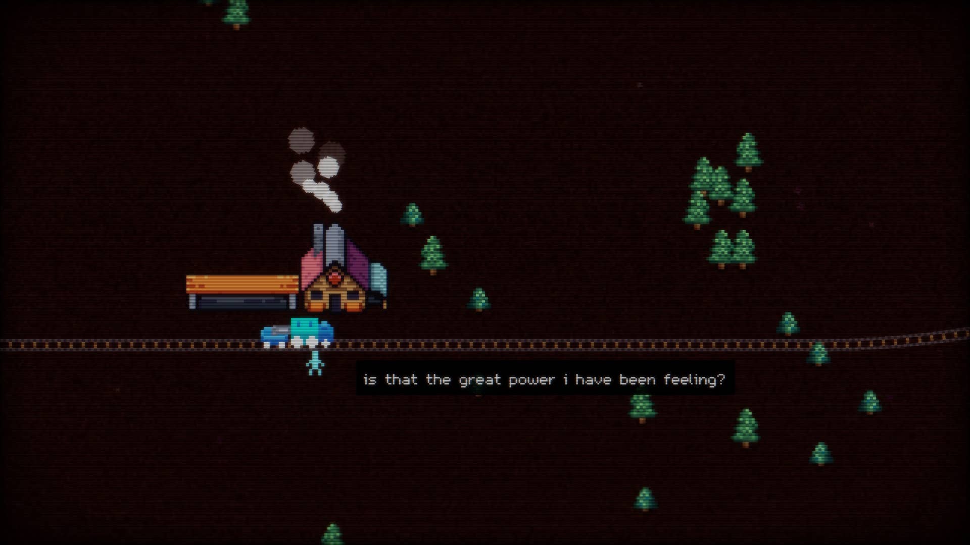 A train at a station in Trainatic.