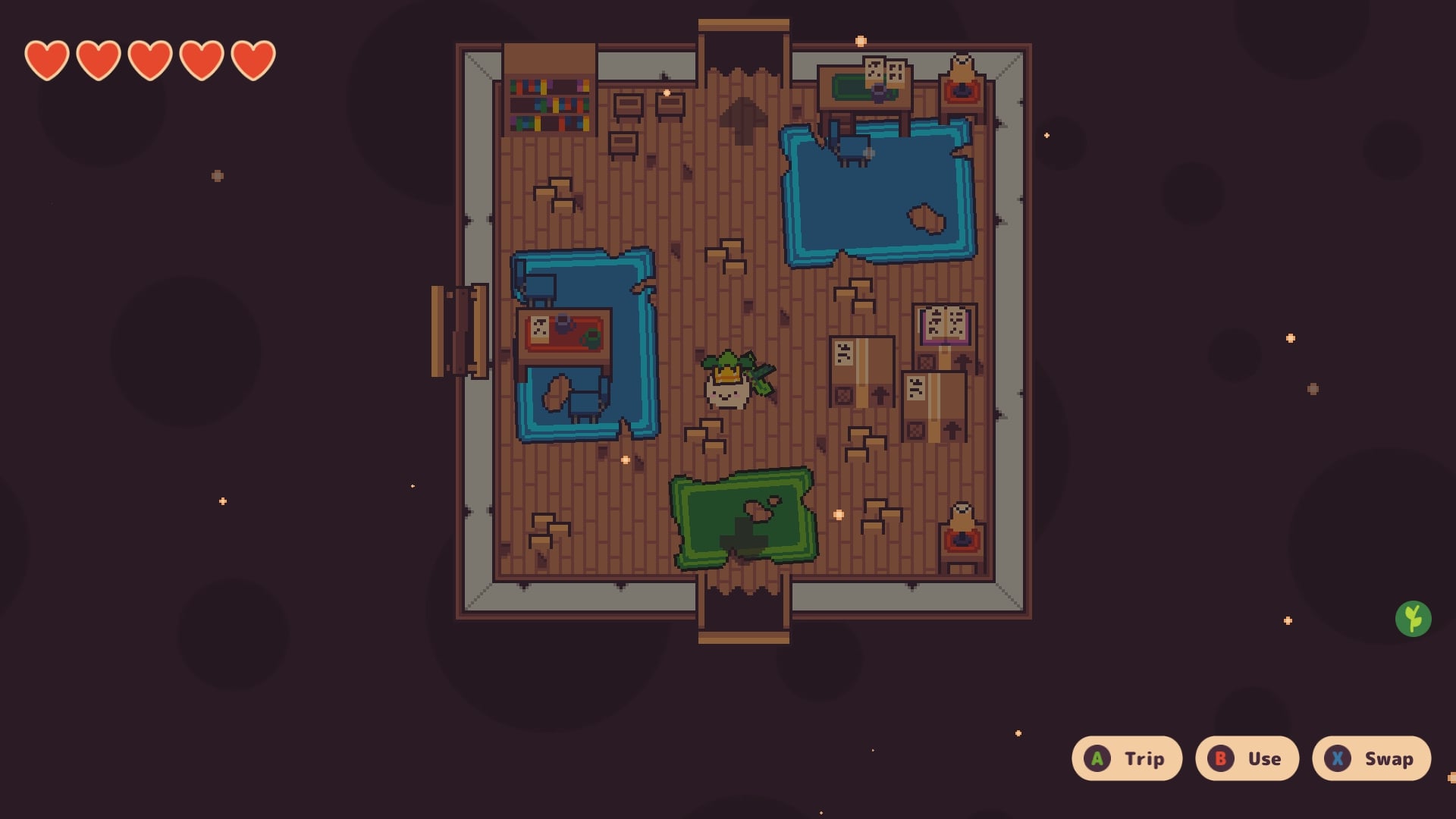 Turnip Boy stands in Forbidden Farmhouse in Turnip Boy Commits Tax Evasion - 9